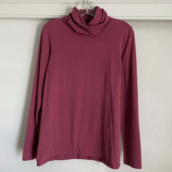 Peruvian Connection Pima Cotton Extreme T-Neck Stretch Turtleneck Top Size L - Picture 2 of 13